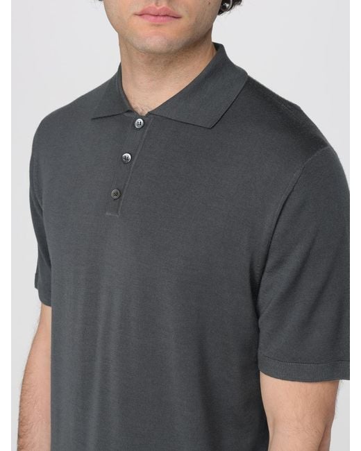Barena Gray Wool Polo Shirt for men