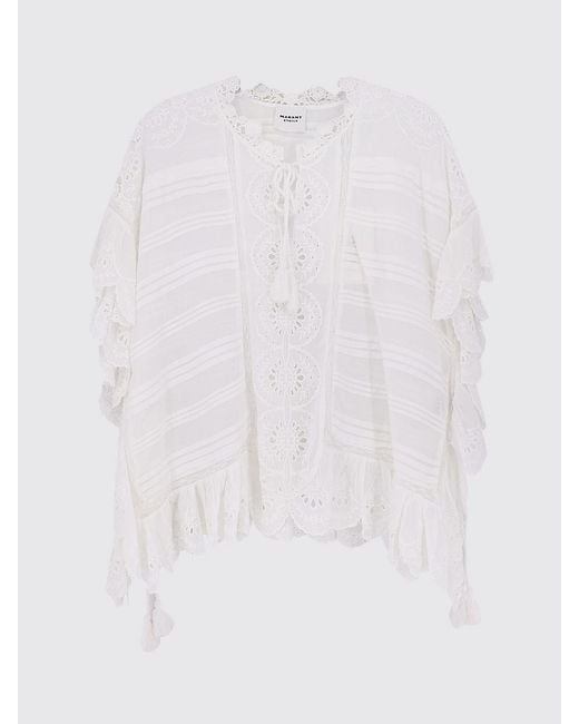Isabel Marant White Embroidered Cotton Top