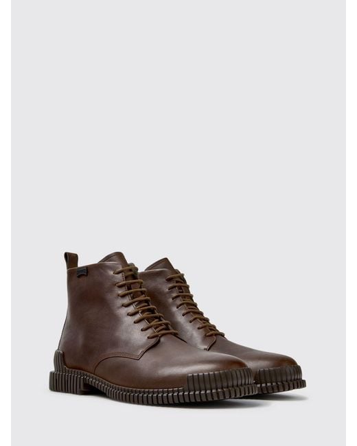 Camper Brown Pix Lace-Up Ankle Boots for men