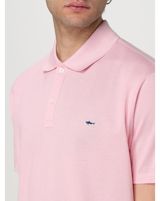 Paul & Shark Pink Paul &Amp Shark Polo Shirt for men