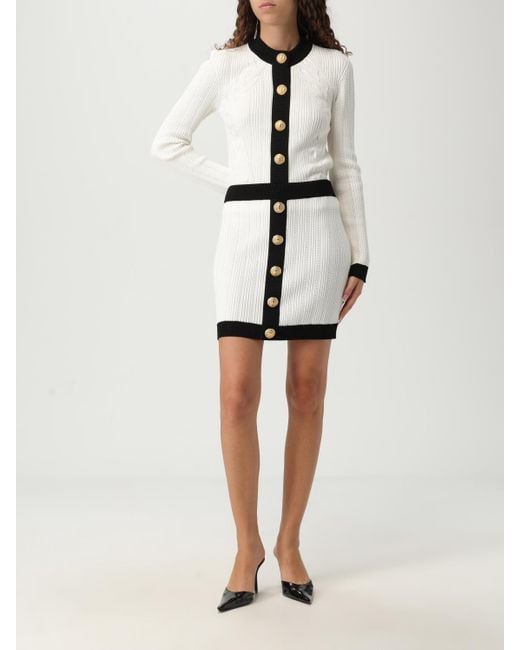 Balmain White Skirt