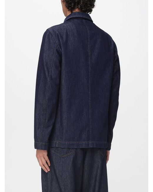Dries Van Noten Blue Denim Shirt Jacket for men