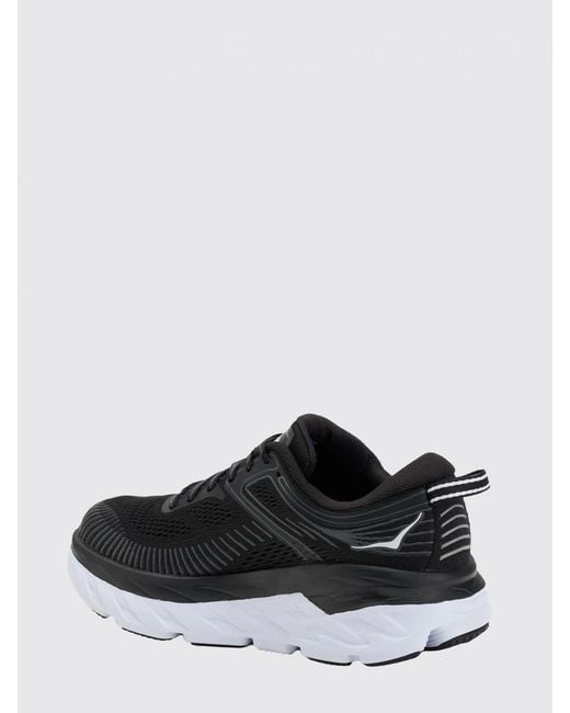 Hoka One One White Bondi 7 Technical Mesh Sneakers