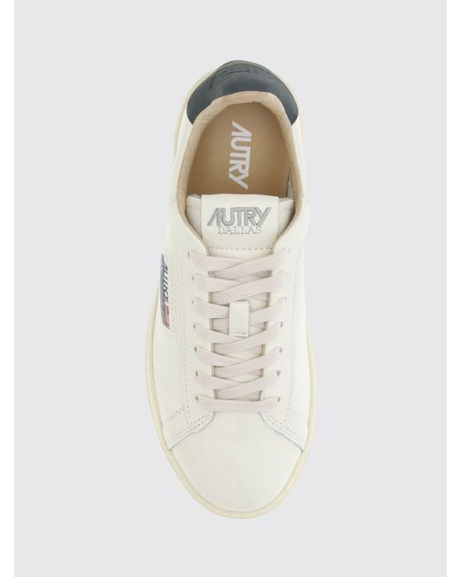 Autry Natural Medalist Low Smooth Calfskin Trainers With Carved Logo