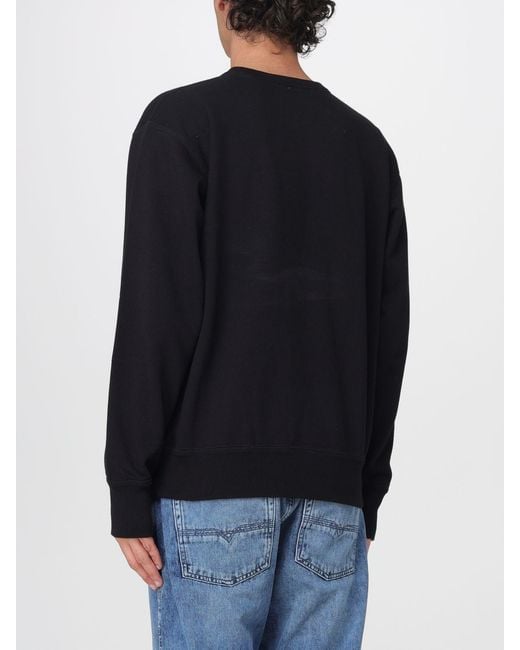 Isabel Marant Blue Cotton Logo Crewneck Sweatshirt for men
