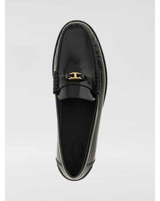Tod's White T Timeless Brushed Leather Loafers