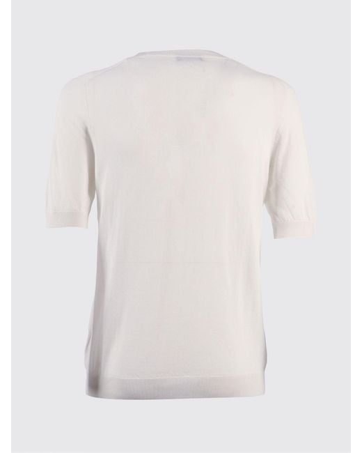 Ballantyne White Cotton Knit Top for men