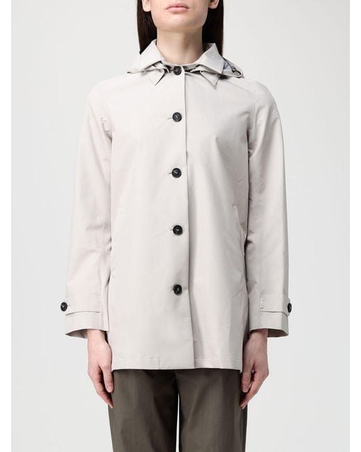 Save The Duck Natural April Single-Breasted Raincoat