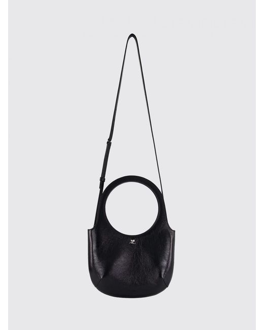 Courreges Black CourrÈ Ges Holy Leather Shoulder Bag