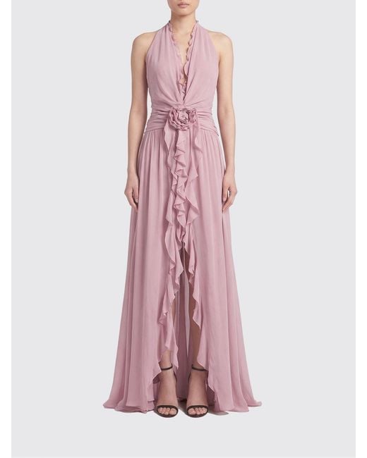 Blumarine Pink Viscose Long Dress