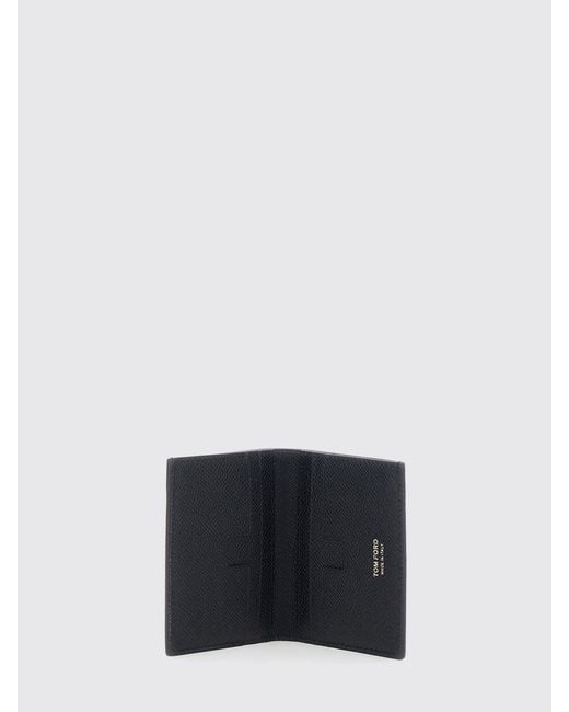 Tom Ford White All-Over Monogram Leather Bifold Wallet With Card Slots for men