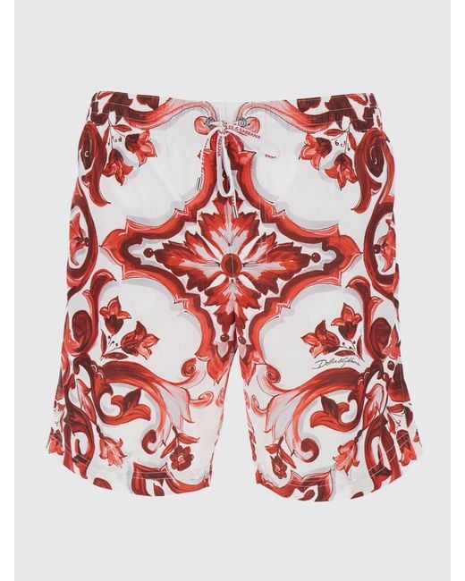 Dolce & Gabbana Red Dolce &Amp Gabbana Swimsuit for men
