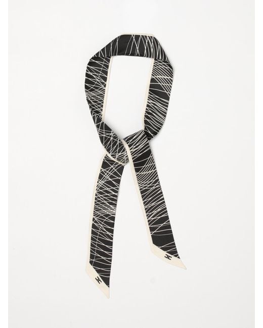 Elisabetta Franchi White Printed Silk Bandeau