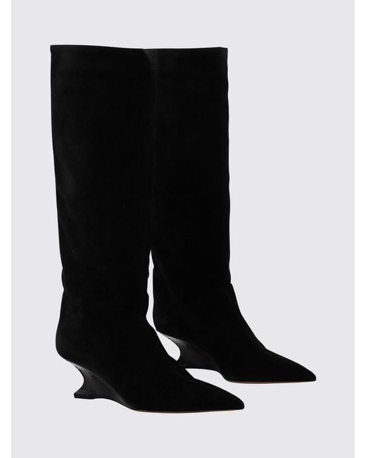 Paris Texas Black Flat Ankle Boots