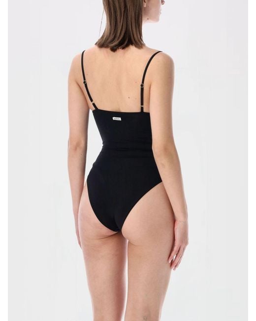 MATINEÉ Black One-Piece Swimming Costume With Sweetheart Neckline And Thin Straps