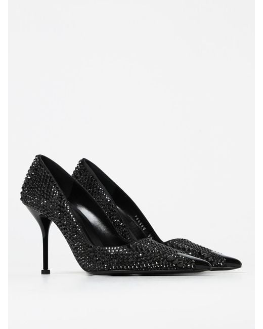 McQueen Black Punk 90Mm Crystal-Embellished Pumps