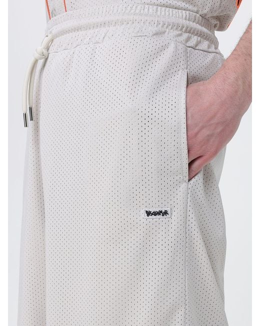 DISCLAIMER Gray Perforated Acetate Bermuda Shorts for men