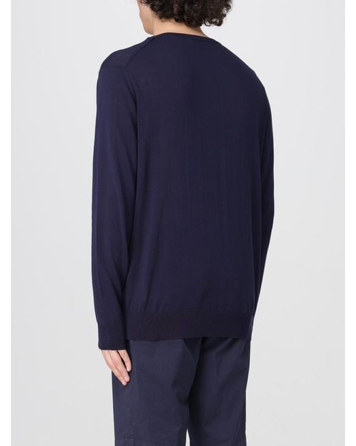 Ballantyne Blue Basic Cotton Crew Neck Sweater for men