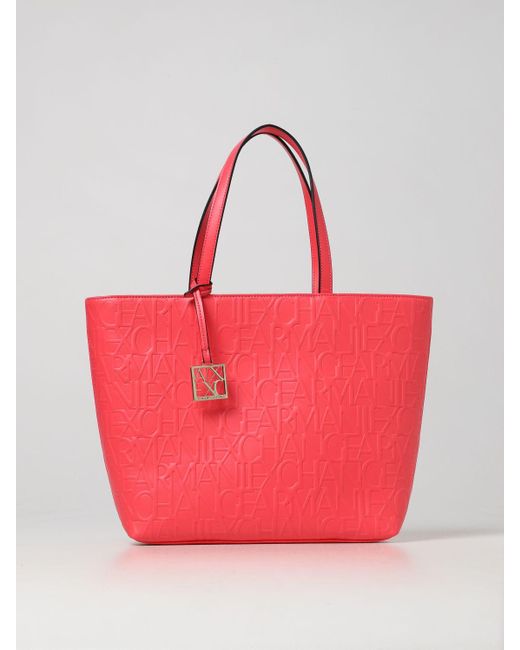 Armani Exchange Red Tote Bags