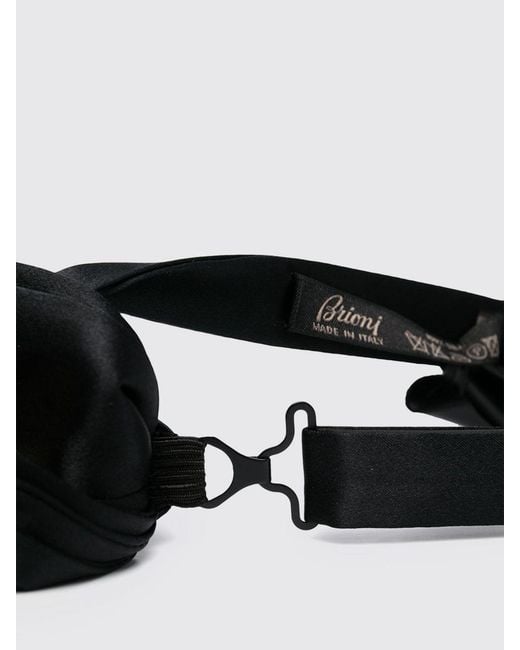 Brioni Black Ceremony Silk Bow Tie With Hook Closure for men
