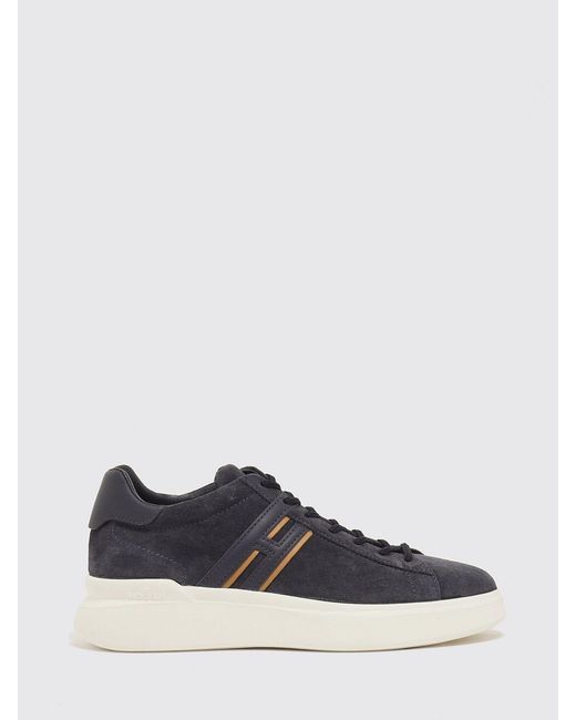 Hogan Blue Baskets En Daim À Patch Logo for men