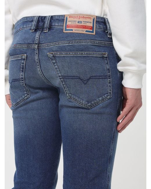 DIESEL Blue D-Vyl Cotton Denim Jeans for men