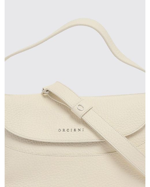 Orciani Natural Hammered Leather Nana Bag