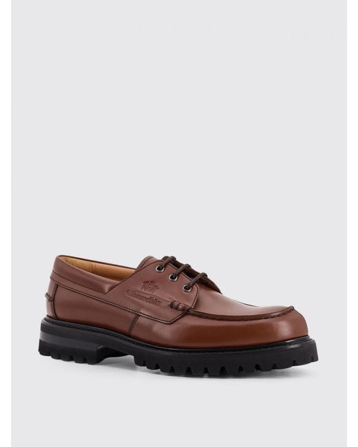 Church's Brown Pickering Polished Moc Toe Shoes for men