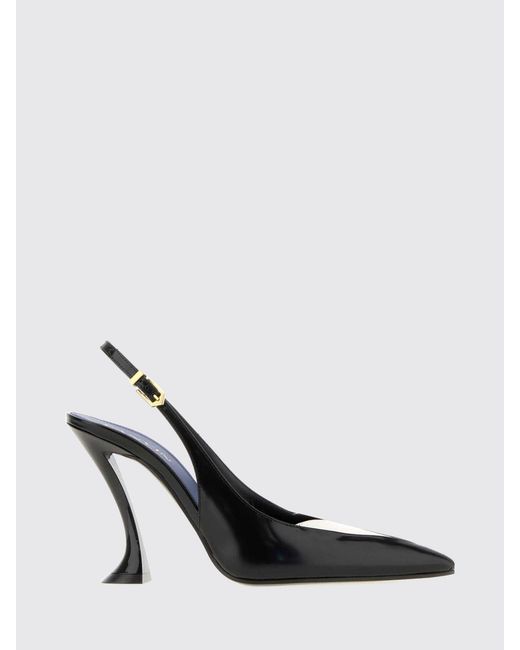Lanvin White Serenade Nappa Leather Slingback Pumps With A Sculptural High Heel