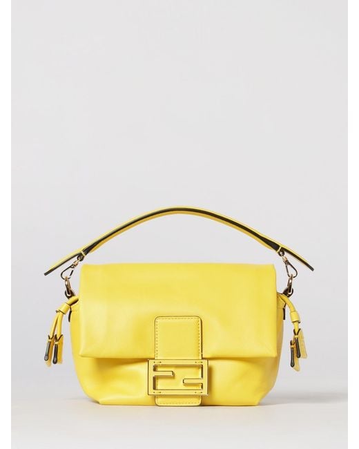 Fendi Yellow Mini Mamma Baguette Bag