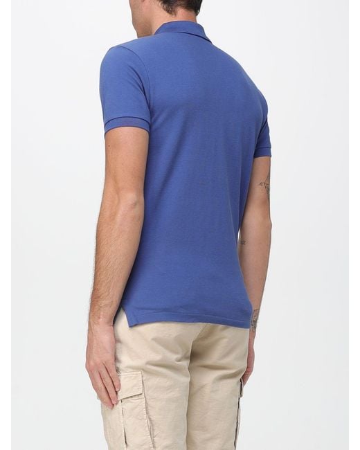 Polo Ralph Lauren Blue Pony Logo Cotton Polo Shirt for men