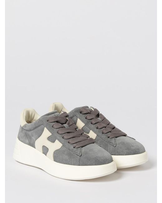 Hogan Gray H564 Suede Sneakers