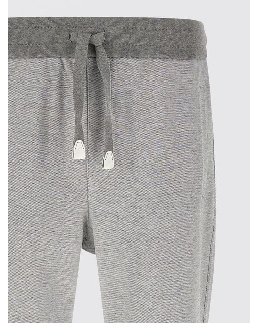 Brioni Gray Cotton Blend Jogging Pants for men