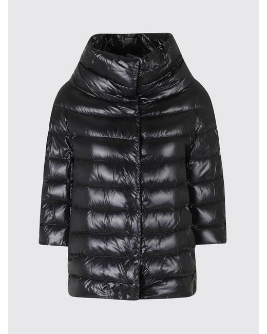 Herno Black Aminta Water-Repellent Quilted Nylon Down Jacket With Goose Down Padding