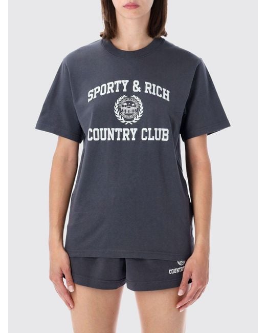 Sporty & Rich Blue Sporty &Amp Rich T-Shirt