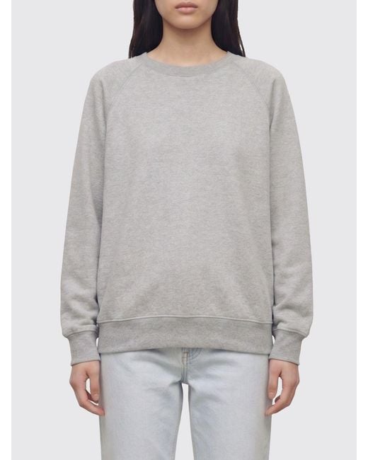 The Row Gray Cotton Blend Crewneck Sweatshirt