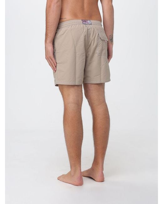 Mc2 Saint Barth Natural Checked Swimsuit for men