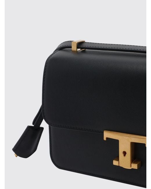 Tod's Black Flap T Timeless Mini Shoulder Bag