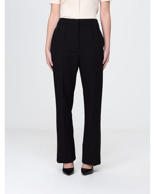 Patrizia Pepe Black Crêpe Slim Fit Trousers