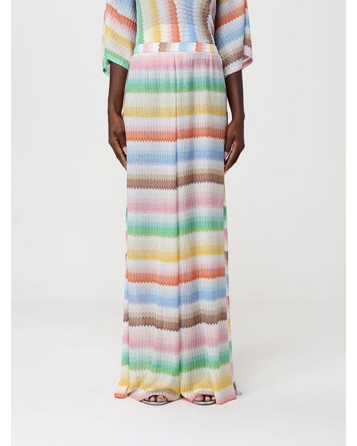Missoni Multicolor Zig Zag Viscose Cover-Up Pants