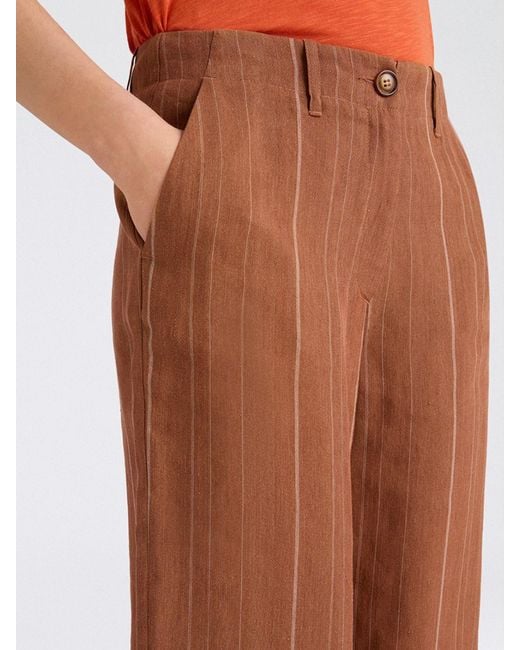 Momoní Brown MomonÌ Linen Blend Palazzo Trousers