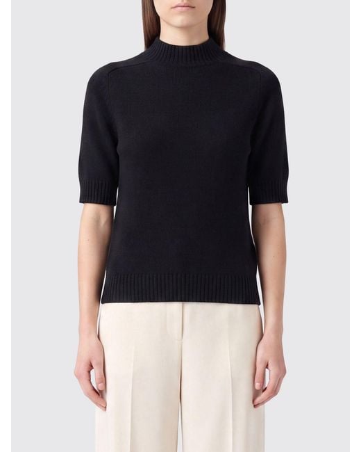 Loulou de Saison Blue Ruth Slim Fit Short-Sleeved Turtleneck