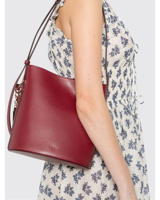 Furla Red Roxie S Leather Bucket Bag