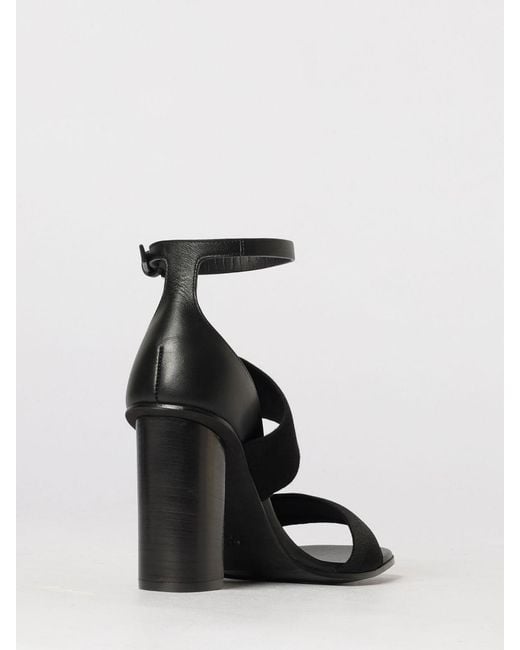 Max Mara Black Leather Sandals