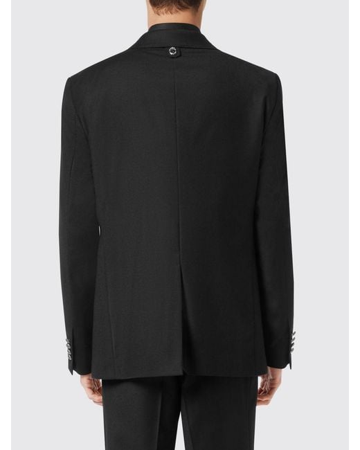 Billionaire Black Single-Breasted Virgin Wool Blazer for men