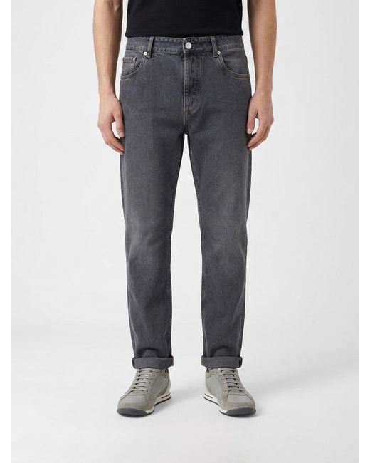 Brunello Cucinelli Blue Cotton Slim Fit Jeans for men