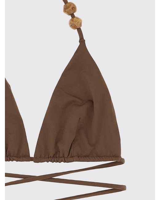 Magda Butrym Brown Polyamide Bikini Top