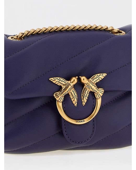 Pinko Blue Baby Love Bag Puff Matelassé Nappa Bag