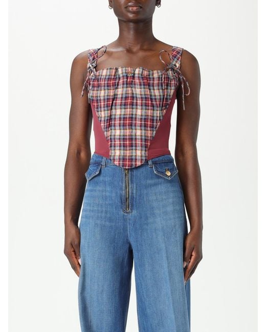 Vivienne Westwood Blue Corset Top Sleeveless