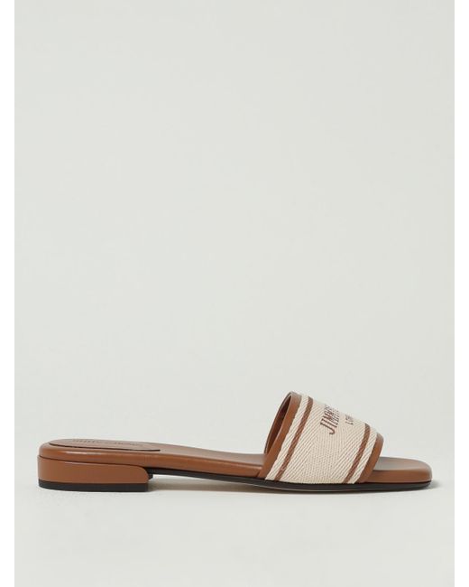 Jimmy Choo Natural Flache Sandalen Damen